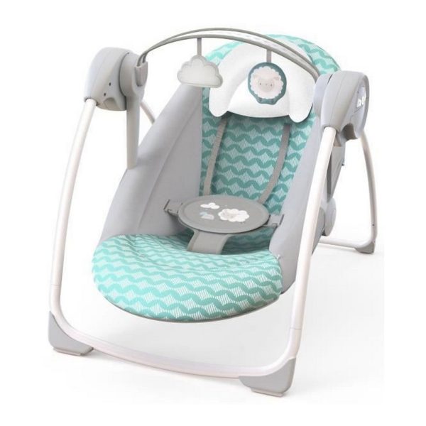 Hojdacie kreslo Ingenuity Easy-Fold Portable Swing - Goji Modrá