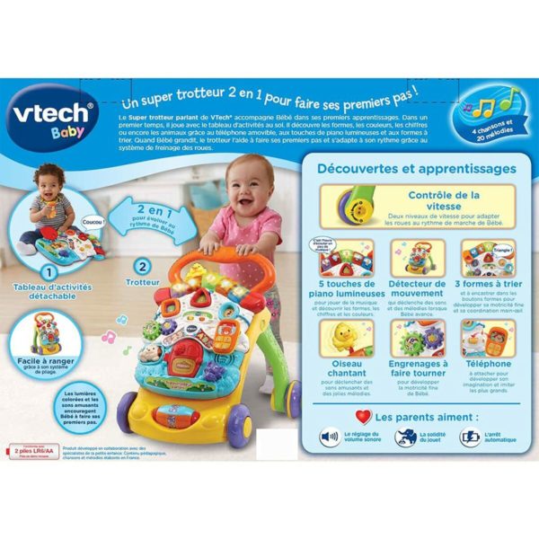 Odrážadlo Vtech Super Trotteur Parlant 2 En 1 Orange (FR)