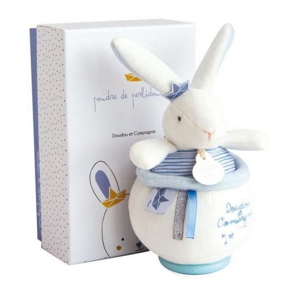 Plyšová hračka so zvukom Doudou et Compagnie Sailor Rabbit Modrá Králik