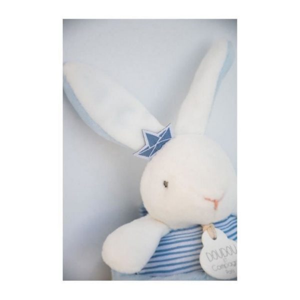 Plyšová hračka so zvukom Doudou et Compagnie Sailor Rabbit Modrá Králik