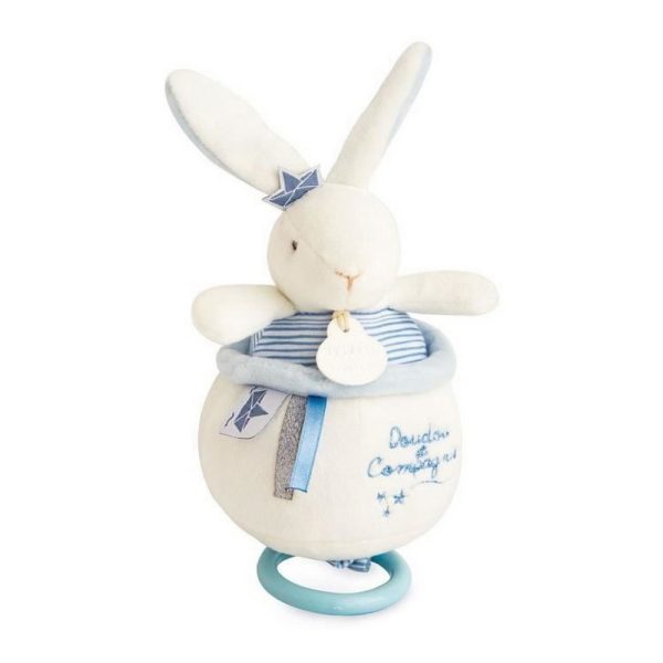 Plyšová hračka so zvukom Doudou et Compagnie Sailor Rabbit Modrá Králik
