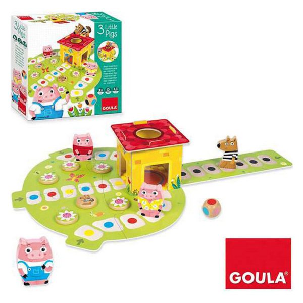 Drevená hra Diset Goula 3 Little Pig (ES-PT-FR-IT-EN-CS)