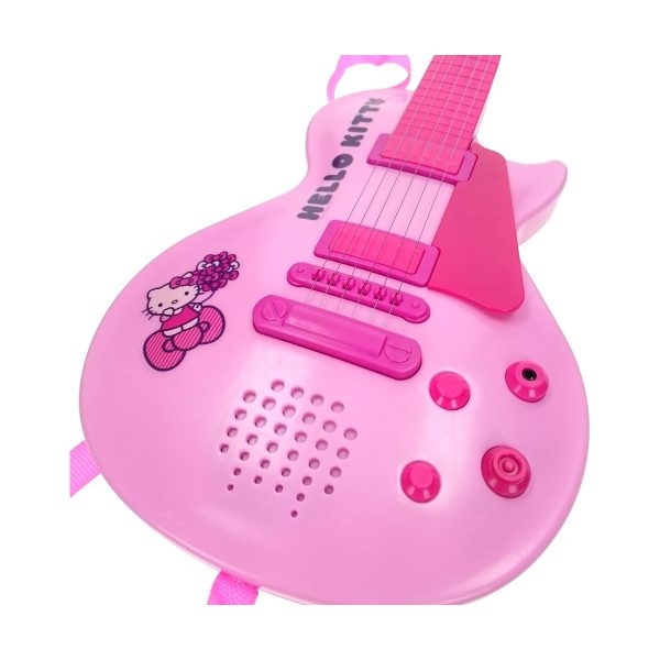 Detská gitara Hello Kitty Mikrofón Ružová Elektronika