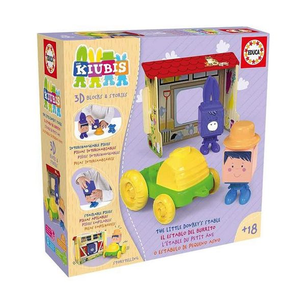 Vzdelávacie hračky Educa The Kiubis The Little Donkey's Stable Traktor 10 Kusy