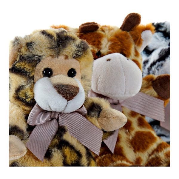 Plyšák DKD Home Decor Zebra Lev Polyester Plastické Viacfarebná Žirafa Zviera (10 x 10 x 15 cm)