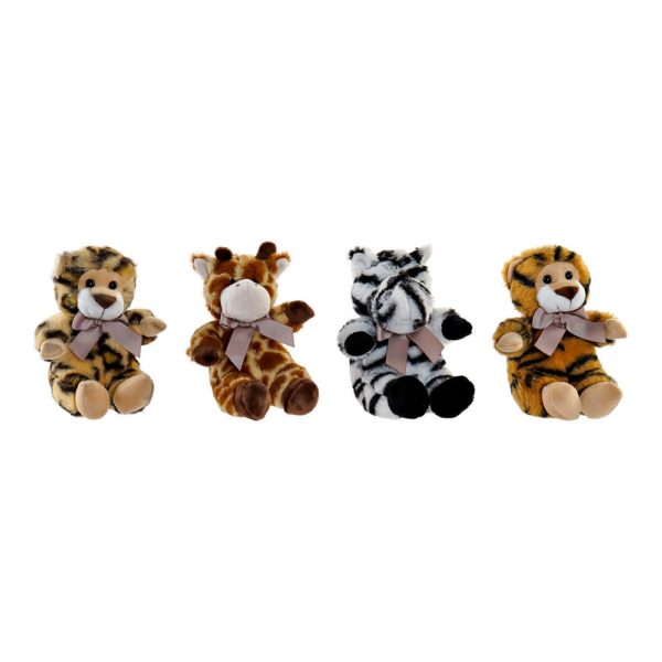 Plyšák DKD Home Decor Zebra Lev Polyester Plastické Viacfarebná Žirafa Zviera (10 x 10 x 15 cm)