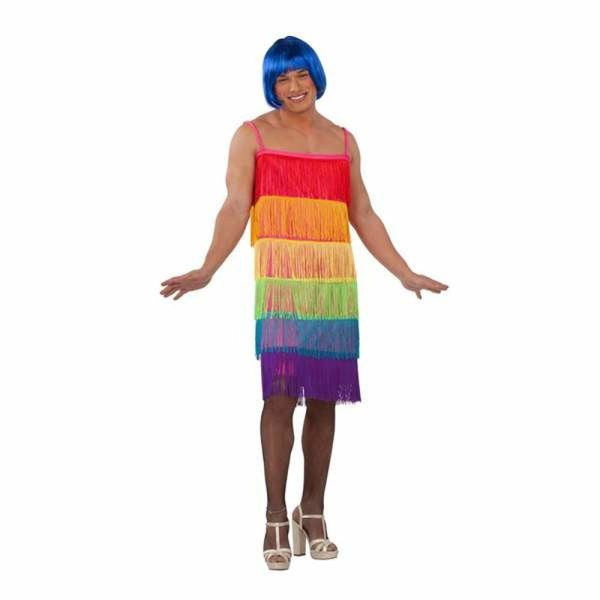Kostým pre dospelých My Other Me Rainbow  Šaty So strapcami Veľkosť 54