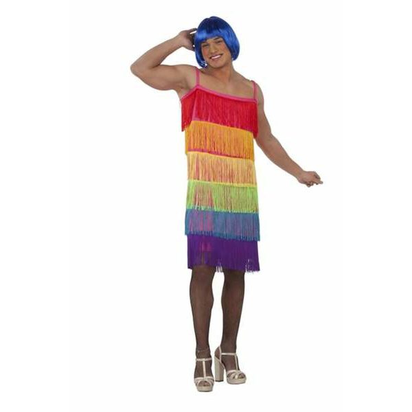Kostým pre dospelých My Other Me Rainbow  Šaty So strapcami Veľkosť 54