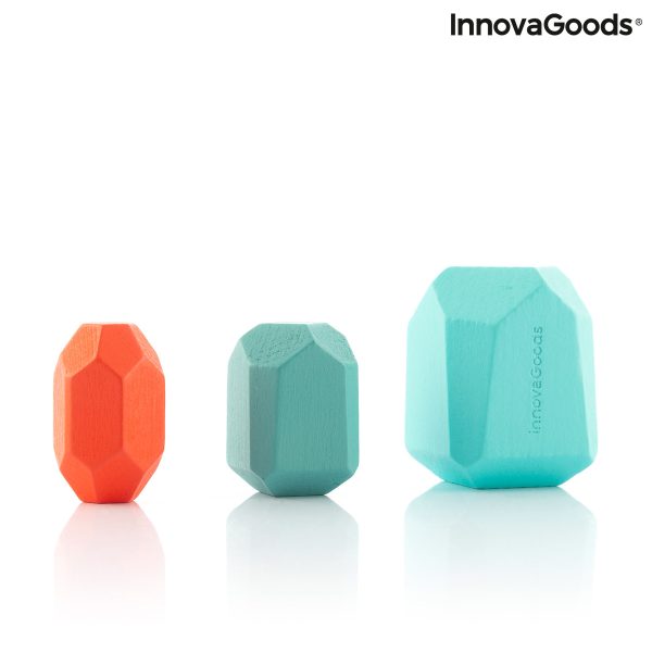 Stohovateľné drevené balančné kamene Wotonys InnovaGoods 16 Kusy