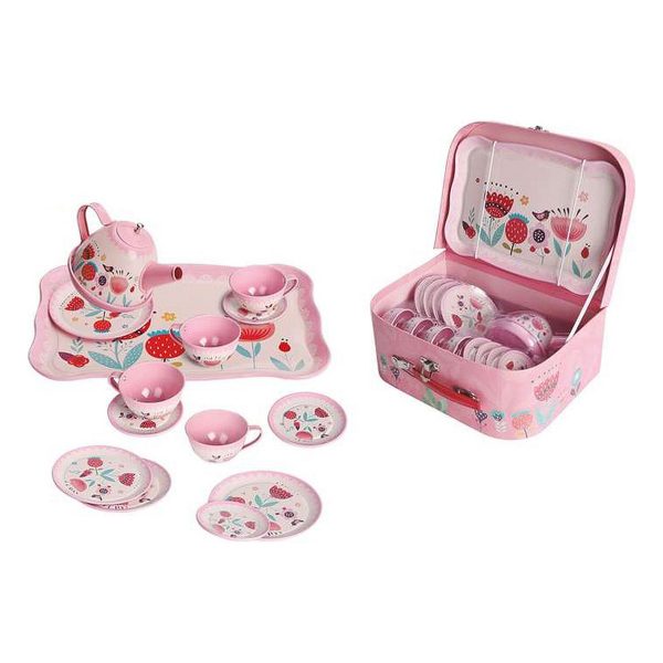 Tea set Jugatoys Tácňa Ružová Kov Box