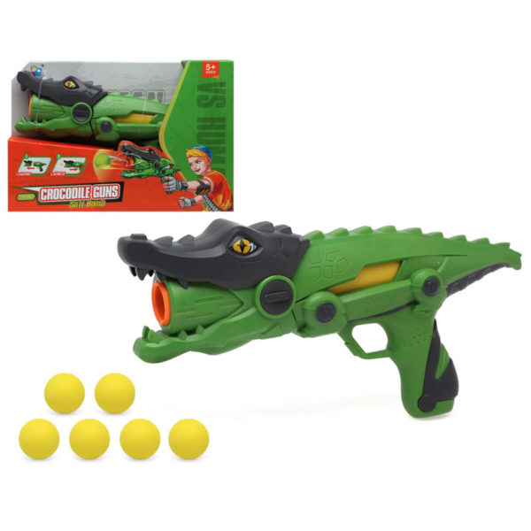 Pištoľ na hádzanie loptičiek Crocodile