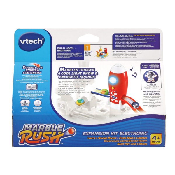 Sada guličiek Vtech Marble Rush - Expansion Kit Electronic - Raket Okruh Dráha s Rampami 3 Kusy + 4 rokov