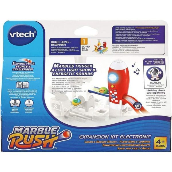 Sada guličiek Vtech Marble Rush - Expansion Kit Electronic - Raket Okruh Dráha s Rampami 3 Kusy + 4 rokov