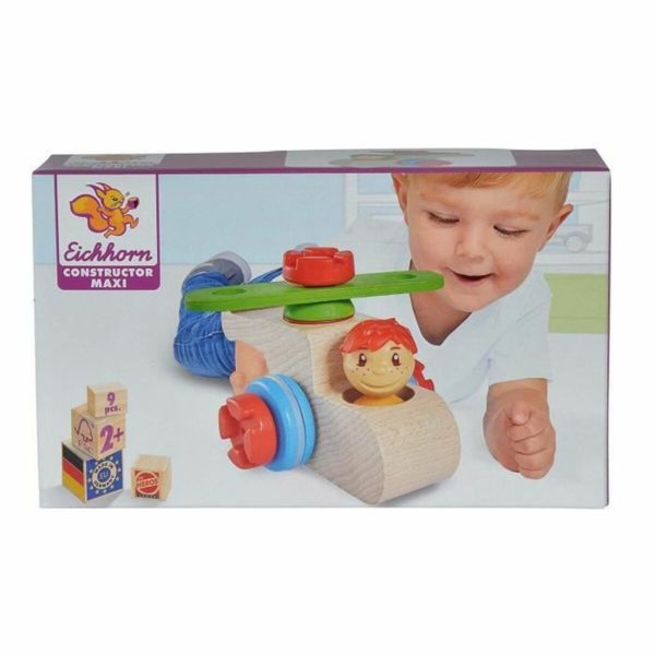 Stavebné stroje Simba Constructor Maxi Bois Helikoptéra 9 Kusy