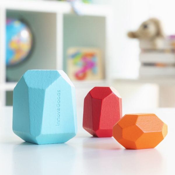 Stohovateľné drevené balančné kamene Wotonys InnovaGoods 16 Kusy